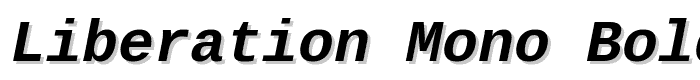 Liberation Mono Bold Italic font
